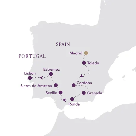 Itinerary map