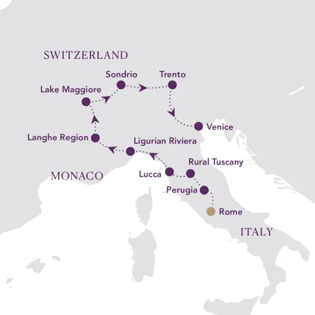 Itinerary map
