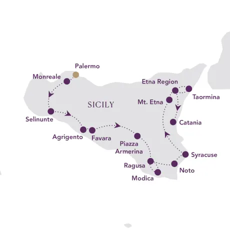 Itinerary map