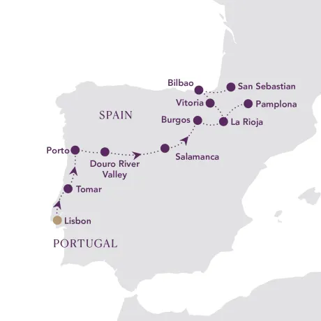 Itinerary map