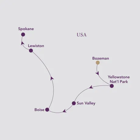 Itinerary map