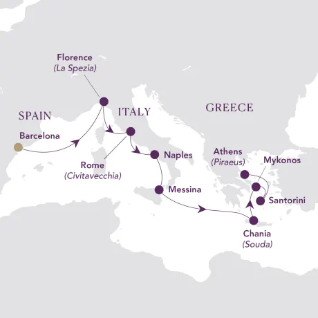 Itinerary map