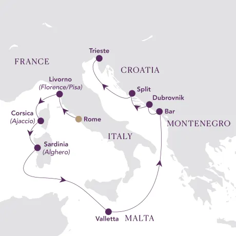 Itinerary map