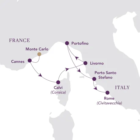 Itinerary map