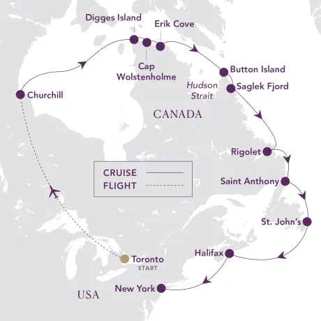 Itinerary map