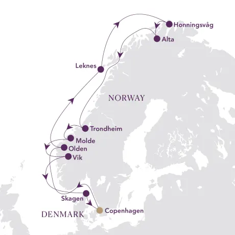 Itinerary map