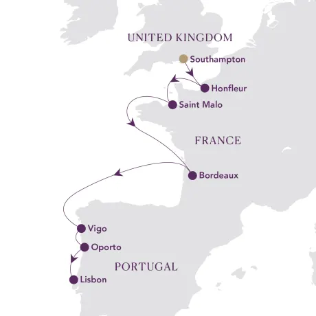 Itinerary map