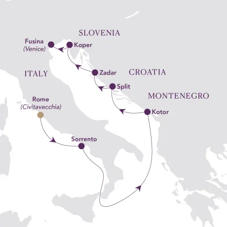 Itinerary map