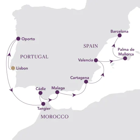 Itinerary map