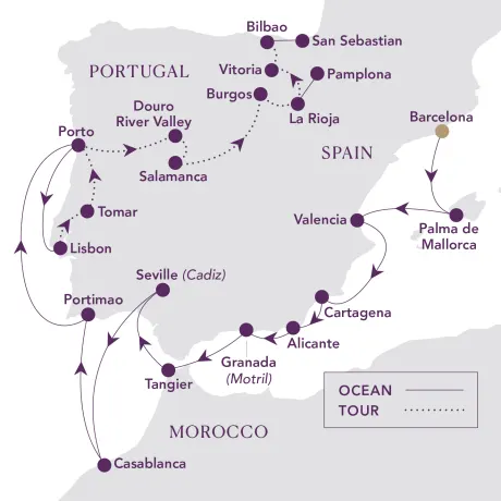 Itinerary map