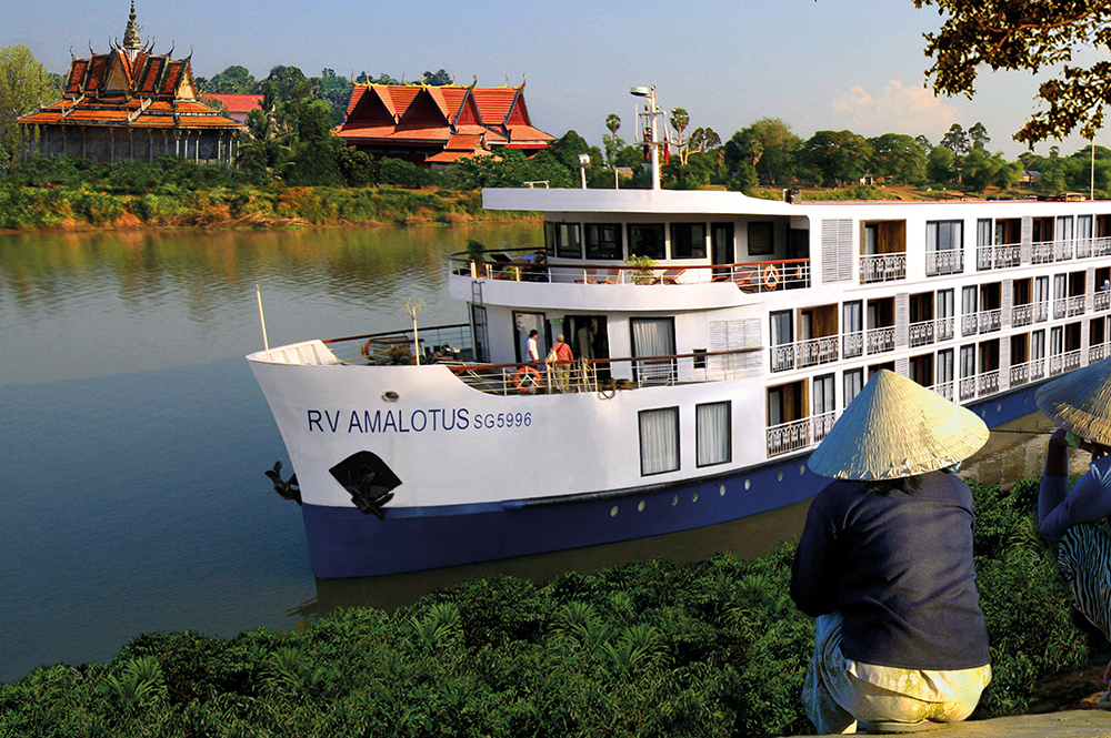 The RV AmaLotus is one of the most luxurious river ships cruising on the Mekong River.