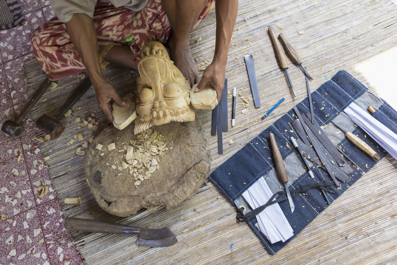 Bali mask making