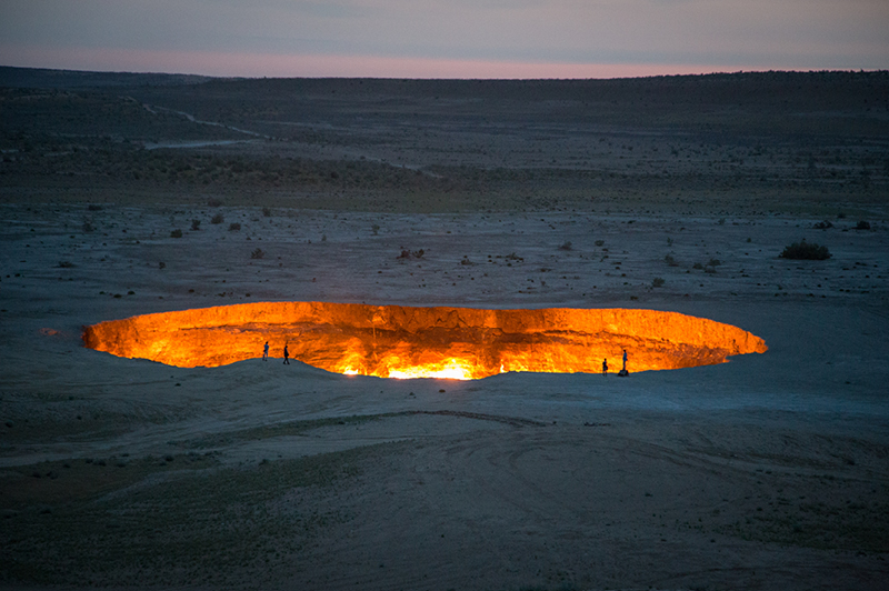 Derweze Gas Crater known as 'The Gates of Hell', Turkmenistan