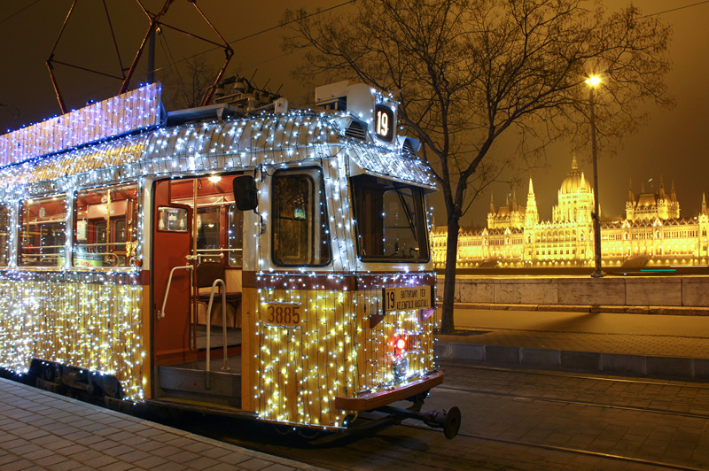 Christmas Tram in Budapest