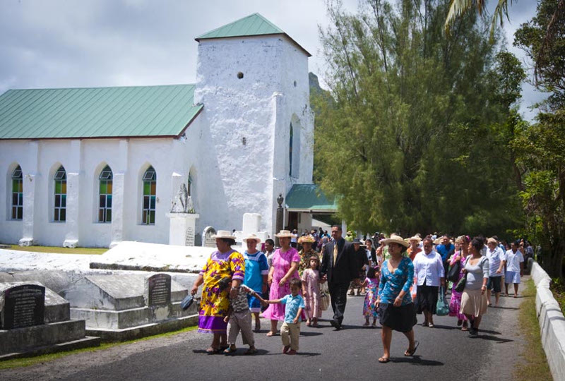 Church service Cook Islands