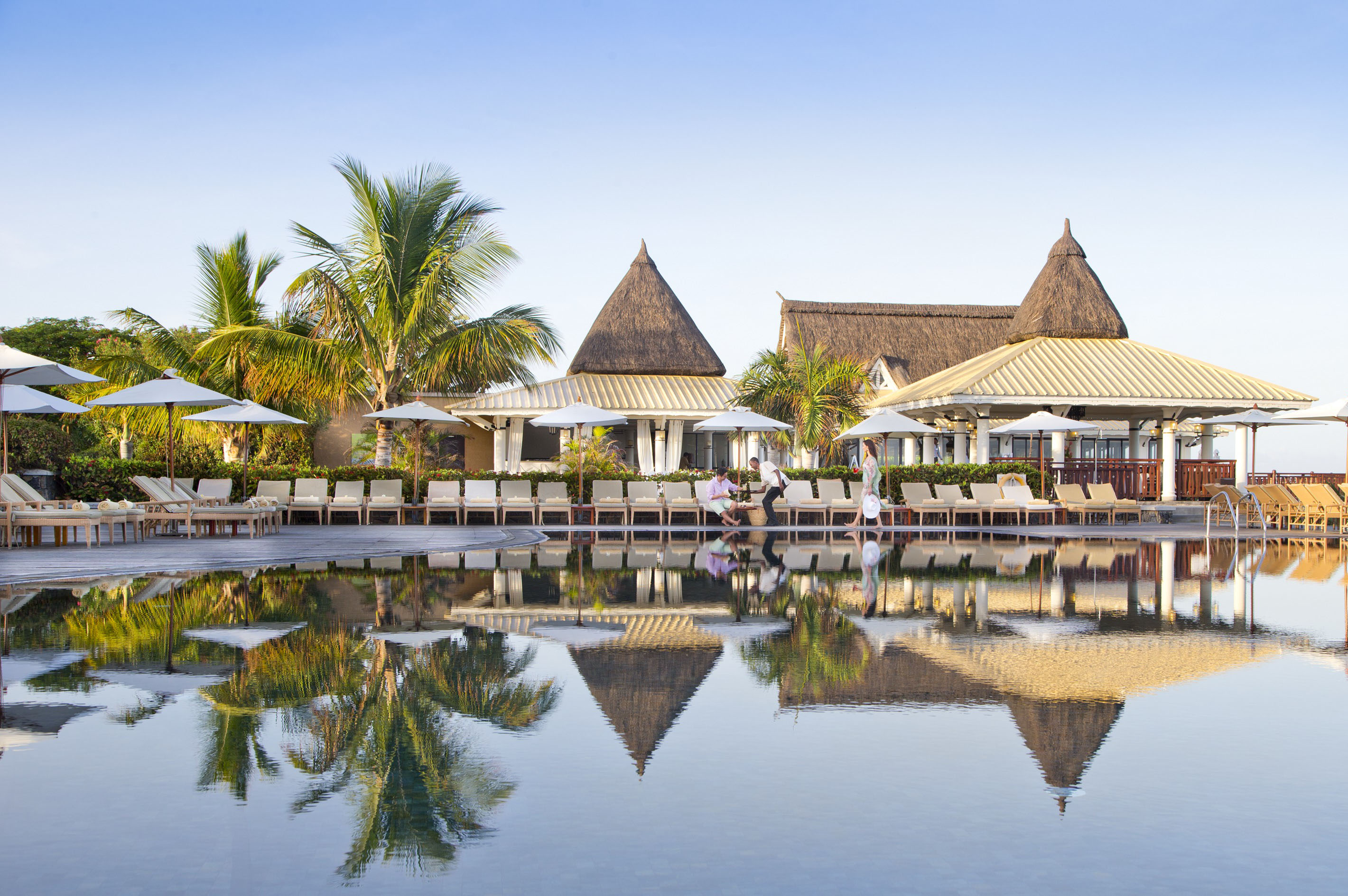 The truly luxurious Club Med La Plantation D'Albion resort is nestled between sea and mountains.