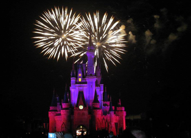 Disney Castle fireworks