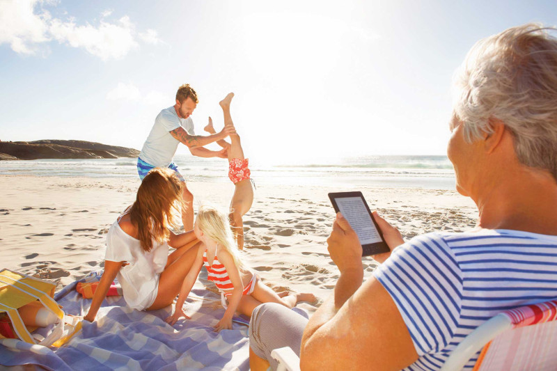 Family on the beach