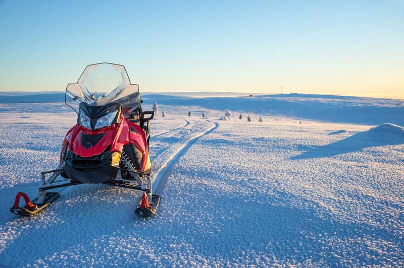 Snowmobile in Saariselka, Finland