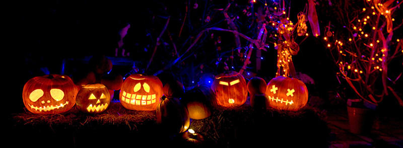 Halloween pumpkin display