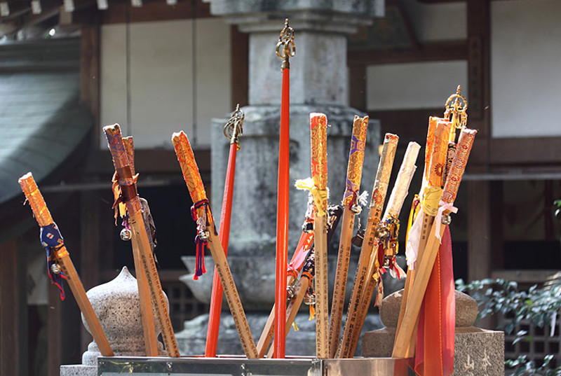 Traditional Japanese pilgrims' canes