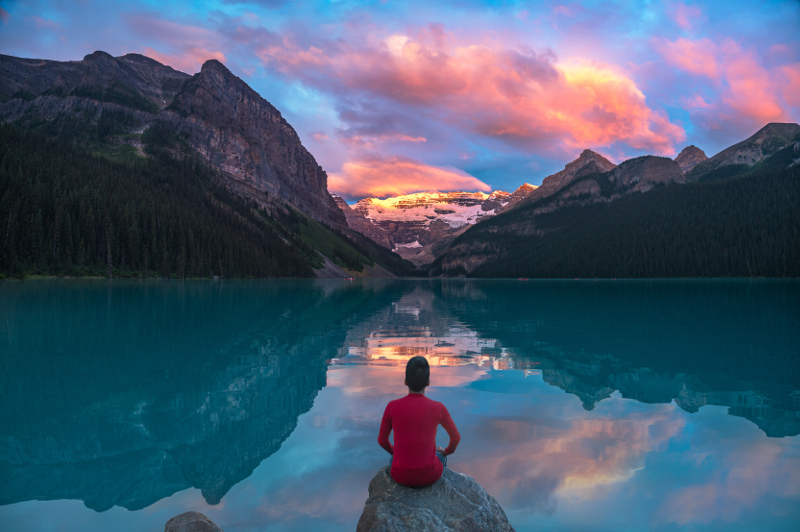 Lake Louise sunset