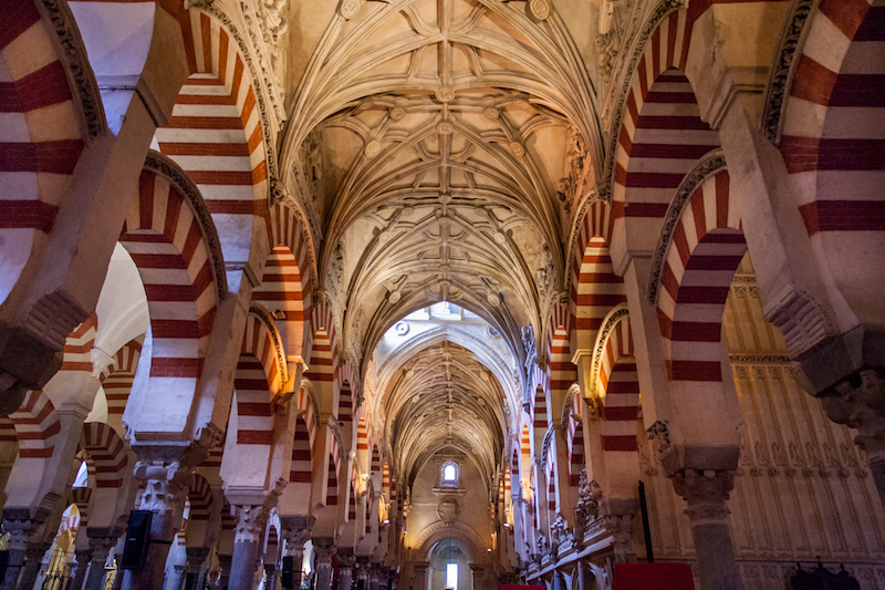 The Mezquita de Cordoba Cathedral arches