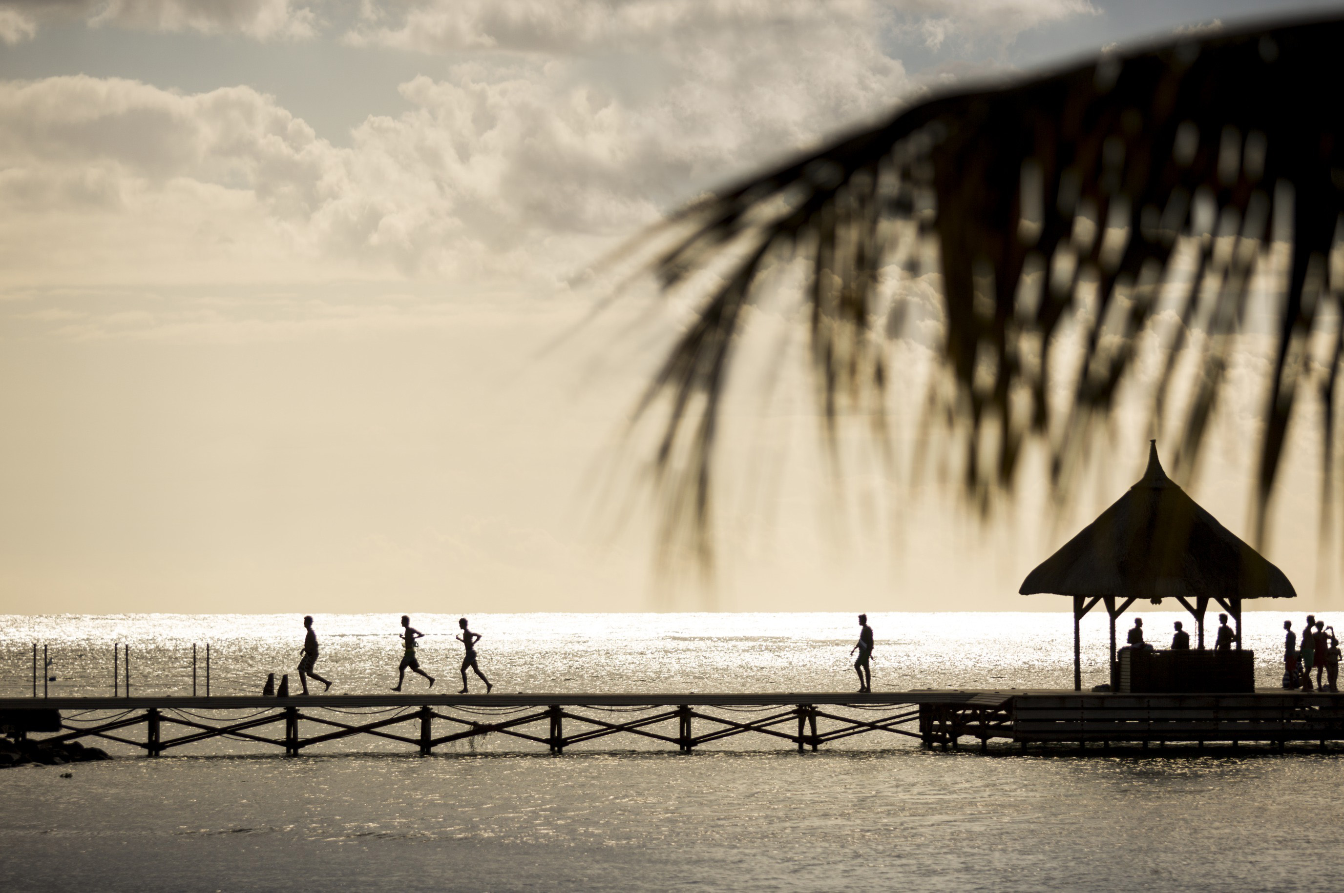 Enjoy a spectacular Mauritius sunset.