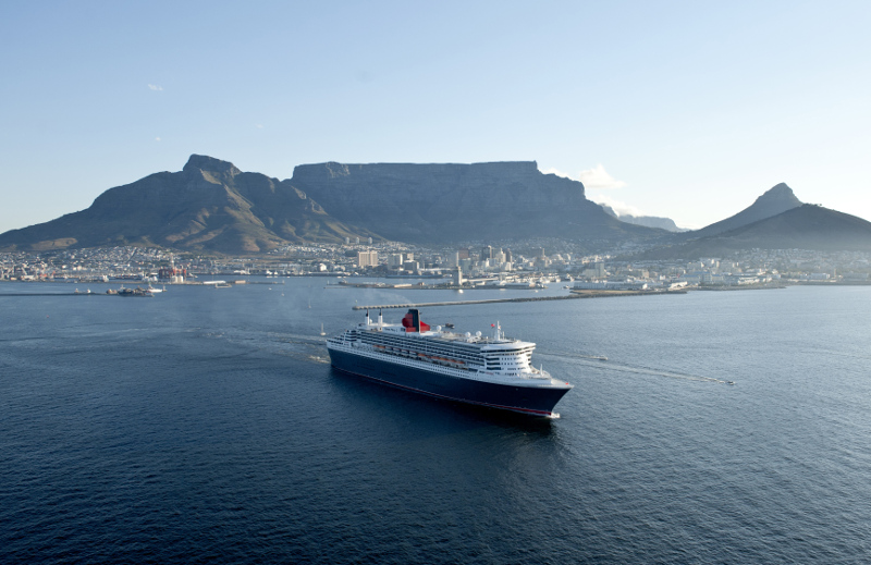 Cunard Queen Mary in port at Capetown