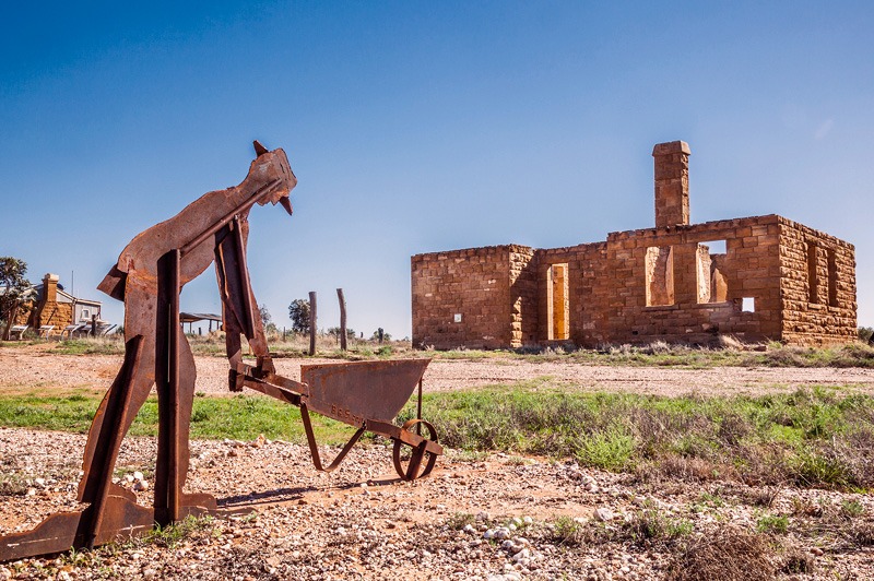 Remains of Milparinka Post Office at the Milparinka heritage walk