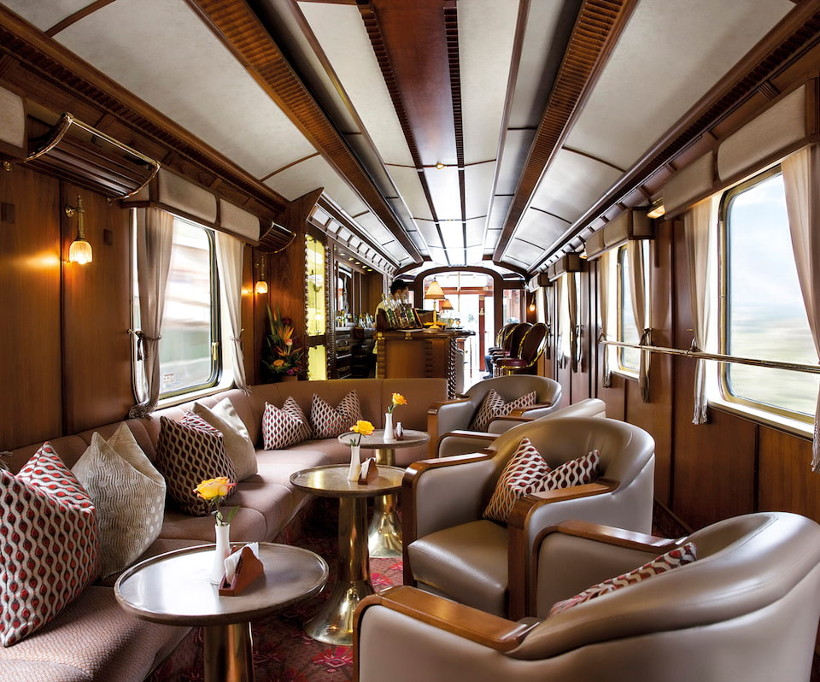 Belmond Hiram Bingham train bar carriage