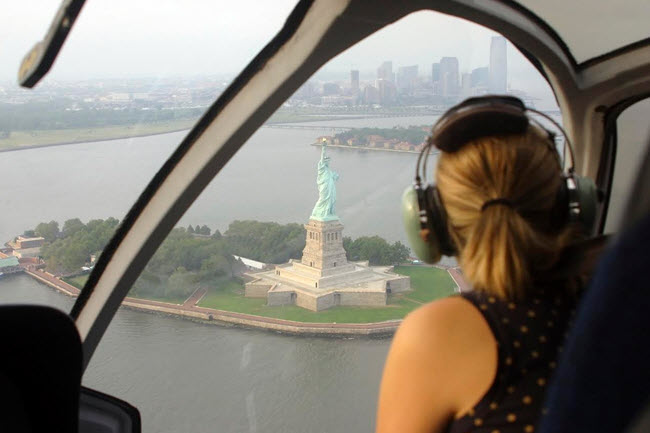 Lady Liberty as seen from above