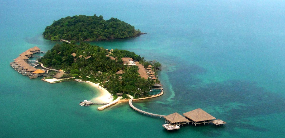 This image: Aerial view of Song Saa Private Island; 45 minutes from Sihanoukville