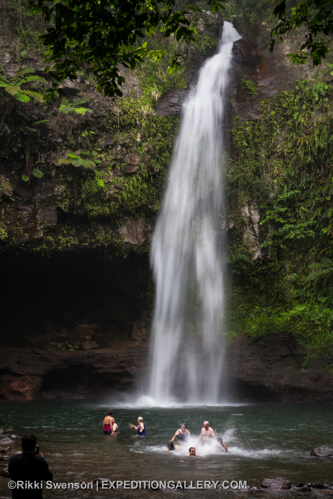 This image: Tavoro Falls within Bouma National Heritage Park, Taveuni Island, Fiji.