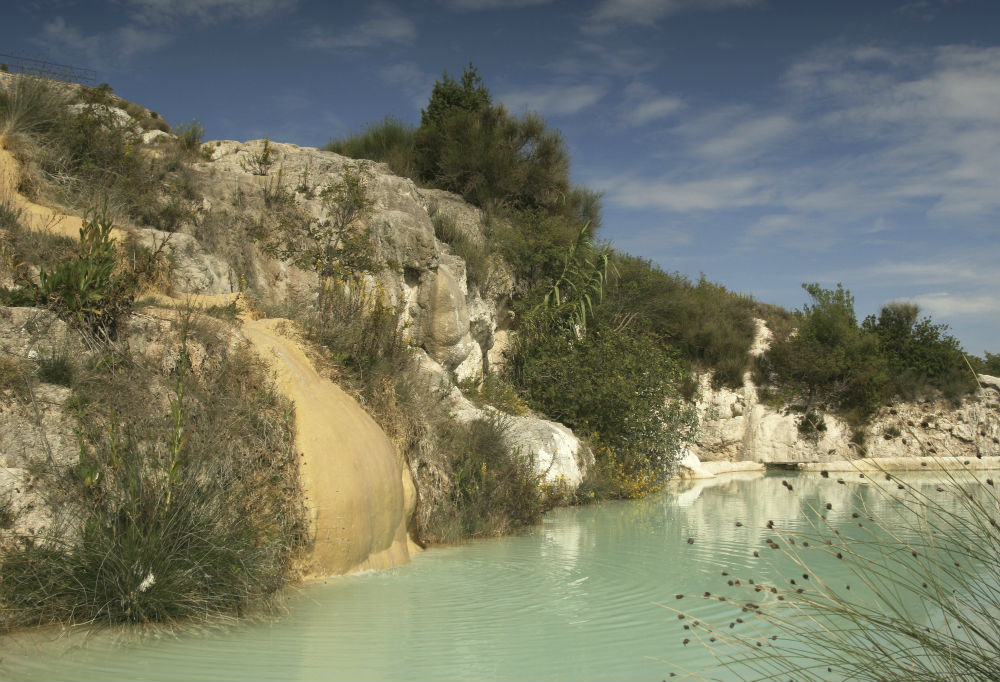 This image: Hot springs at Parco dei Mulini, Bagno Vignoni, Tuscany.