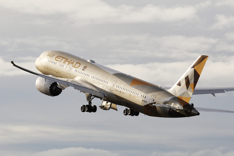 Etihad introduced the Boeing 787 Dreamliner in 2015. Image courtesy of Eithad Airways.