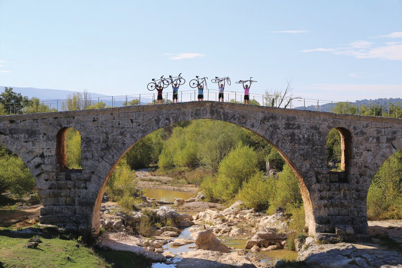 Pont Julien, a Roman stone arch bridge in the south-east of France dating from 3 BC. Image courtesy of Ride & Seek.