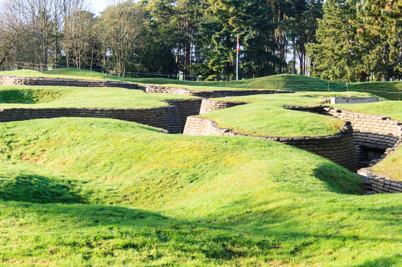 The trenches and craters on battlefield of Vimy Ridge. Image: Getty