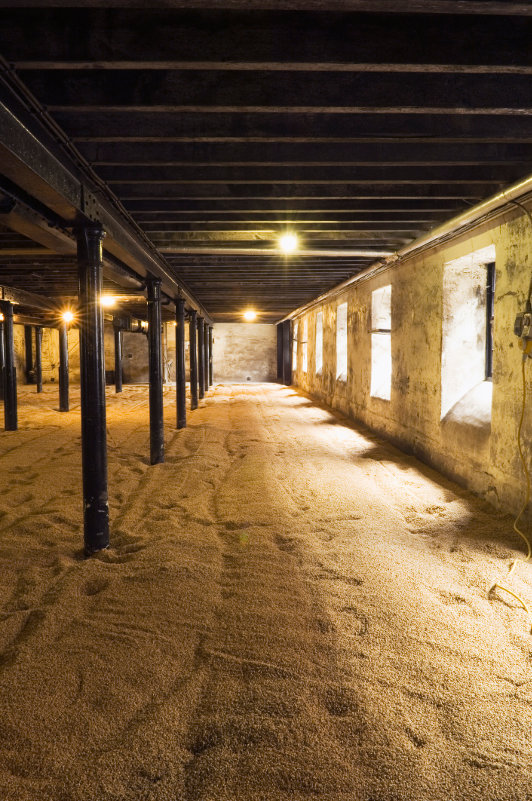 A traditional Scottish malting floor