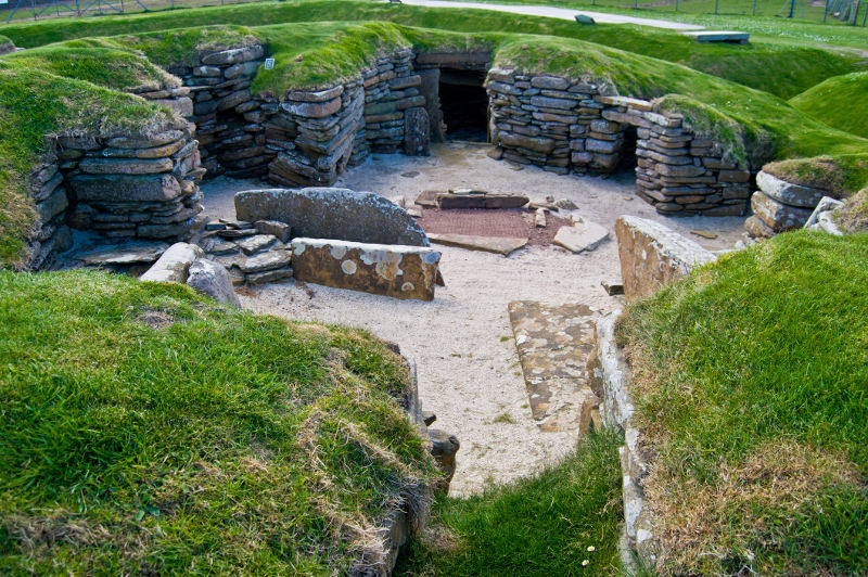 Neolithic site Skara Brae in Orkney, Scotland