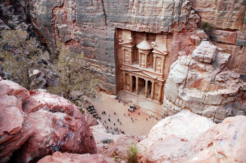 The Treasury building at Petra, Jordan.