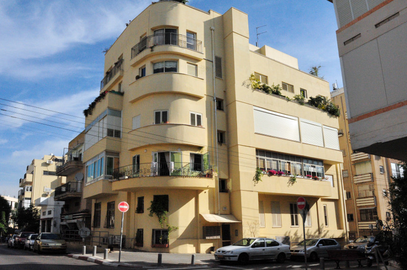 A Bauhaus building in Tel Aviv's White City. 