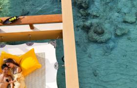 Maldives Overwater bungalow hammock