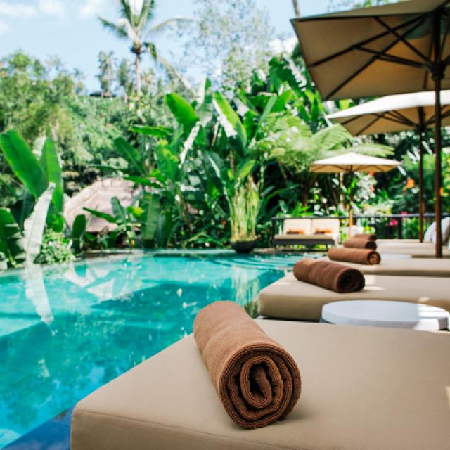 Indonesia, Bali, tropical swimming pool