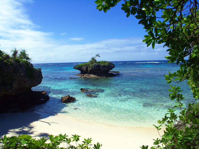 white sandy beach